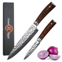 2 Pcs Kitchen Knife Set Chef Paring Knife 67-Layer Japanese Damascus VG10 Japanese Kitchen Knives Pakkawood Handle?พร้อมส่ง?