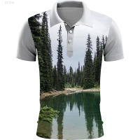 【high quality】  Mens Summer Fashion Casual 3d Printed Polo Shirt 2023