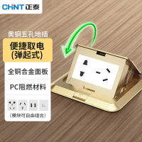 Zhengtai floor outlet full brass network floor socket panel floor socket floor outlet invisible floor outlet box waterproof socket