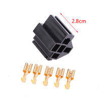 Sun 2ชุดรถ Auto Vehicle 5 PIN RELAY SOCKET Holder พร้อม5pcs 6.3mm copper TERMINALS