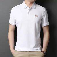 ชายเสื้อโปโลฤดูร้อนเย็บปักถักร้อย Polo Shiry สำหรับชายสั้นแขนยาว T-Shir สีทึบเสื้อโปโล