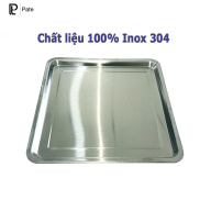 Khay inox chữ nhật 40x30 cm loại dày