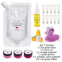 DIY Lip Gloss Tools Kit Lip Gloss Base Moisturizing Lip Gloss Gel 100ml Clear Base Gel Pigment Powder Glitter Flavor Essence