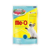 มีโอลูกแมว ชนิดซอง รสทูน่า+ซาร์ดีน 80 กรัม X 12 ชิ้น - Me-O Kitten Pouch Tuna+Sardine 80 g x 12