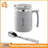 Homyl ถ้วยเครื่องดื่มสูญญากาศที่มีฝาปิดฉนวนถ้วยกาแฟสำหรับท่องเที่ยวเดินป่าตั้งแคมป์