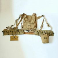 Military WWII WW2 US 1928 Haversack Canteen First Aid Pouch Ammo Belt Full Set MILITARY FIELD EQUIPMENT WAR REENACTMENTS