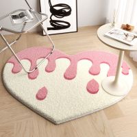 【DT】hot！ Room Fashion Minimalist Printed Special-shaped Rug IG Decoration Fluffy Bedroom