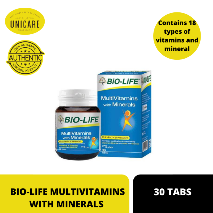 BIOLIFE MULTIVITAMINS WITH MINERALS 30S Lazada
