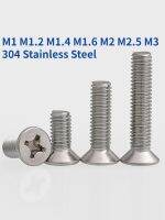 M1 M1.2 M1.4 M1.6 M2 M2.5 M3 304 Stainless Steel Cross Countersunk Head Screws Flat Head Phillips Screw