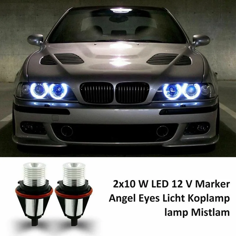  1 par 0K blanco LED Angel Eye Marker Halo bombillas de luz lámparas para-BMW E3 E5 E6 E6 E6 E6 E8 X3 X5