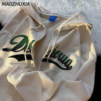 แจ็คเก็ตมีฮู้ดสองชั้นสำหรับผู้หญิงเสื้อกันหนาวบางจาก MAOZHUXIA