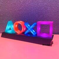 For PS4/PS5 Game Icon Lamp Sign Sound Control Decorative Lamp Colorful Lights Lampstand LED Light Game 2 TypesTH