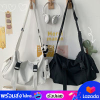 bagsiamshop(BA1438) -E3กระเป๋าผ้าสะพายข้าง ผ้าแคนวาส สุดเท่ กระเป๋ามาแรง กระเป๋านักนักเรียนนักศึกษา กระเป๋าใส่สมุด