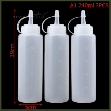 1pc 350ml Plastic Condiment Bottle, Soy Sauce Bottle, Salad Sauce Bottle,  Squeeze Oil Bottle