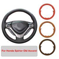 【YF】 Hand-stitched Artificial Leather Car Steering Wheel Cover For Honda Spirior OId Accord Original Braid