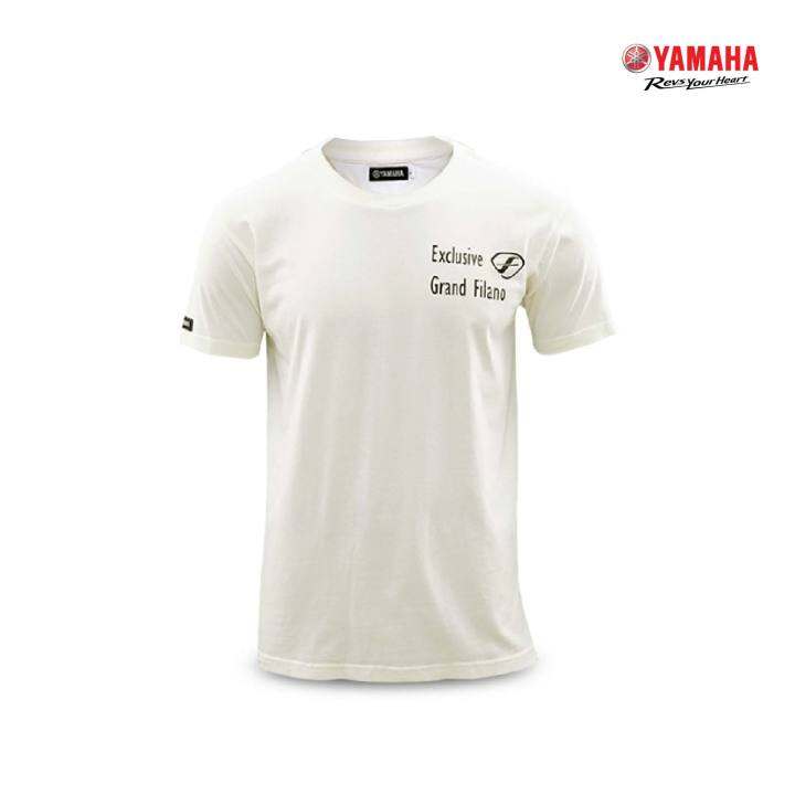 yamaha-เสื้อยืดยามาฮ่าสีเหลืองอ่อน