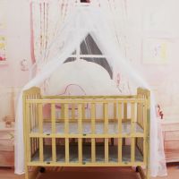 Summer Baby Bedding Crib Mosquito Net Portable Size Round Toddler Baby Bed Mosquito Mesh Hung Dome Curtain Net