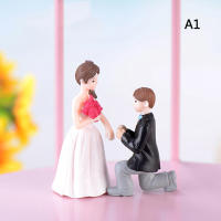 【Home Depot】zhuying 2ชิ้น/เซ็ต Wedding Dolls เครื่องประดับแนวนอนขนาดเล็ก MINI Resin Figurine Decor