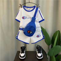 Boy Cool Handsome Summer Wear Suit 2023 New Baby Fashion Brand Gym Clothes Children Handsome Short Sleeve Two-Piece Set