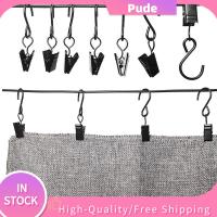 PUDE 50Pcs ง่ายต่อการใช้ S-hooks คลิปหนีบม่าน ยาว2.4นิ้ว สีดำและสีเงิน คลิปไฟแขวนปาร์ตี้ แข็งแรงทนทาน เหล็กไร้สนิม ตะขอเกี่ยวไฟกันสาด เต็นท์ตั้งแคมป์ตกแต่งบ้าน