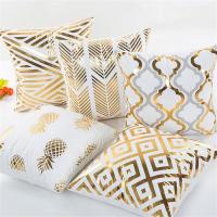 Bronzing Cushion Cover Gold Geometric Pineapple Pillow Cover Sofa Seat Car Bedroom Office Decorative Throw Pillowcase Home Decor