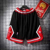 เสื้อคุณภาพสูง ⛹?‍♂️NBA กางเกงขาสั้นบาษ bulls กางเกงขาสั้นผู้ชาย กางเกงออกกำลังกาย