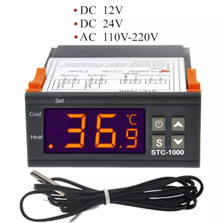 Oright STC1000 Digital Thermostat Humidistat Incubator Temperature Humidity Controller Regulator