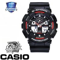 นาฬิกา Casio G Impact ของแท้ 100% GA-100-1A4 กีฬากลางแจ้งกันน้ําและกันกระแทก LED Lighting นาฬิกาผู้ชายสายเรซิ่นจัดส่งพร้อมกล่องคู่มือ CMG รับประกัน 1 ปี (จั