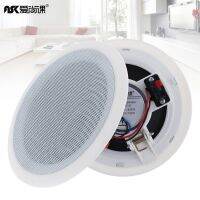 ASK-515 2pcs 5 Inch 5W Microphone Input USB MP3 Player Ceiling Speaker Background Music Speaker for Home/Supermarket/Restaurant