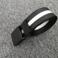 ต้นฉบับ Metal-free anti-metal allergy mens belt canvas plastic buckle through the security gate anti-static non-iron non-magnetic belt Ms American 2023 genuine