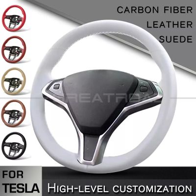 [HOT CPPPPZLQHEN 561] ปลอกหุ้มพวงมาลัยรถยนต์แบบกำหนดเองสำหรับ Tesla รุ่น X Tesla รุ่น S Auto Interior