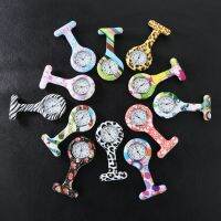 【CW】✣  Silicone Multicolor Pattern Arabi Numerals Round Nurses Brooch Tunic Fob Watches