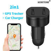 KEBETEME GPS ติดตามรถที่ชาร์จยูเอสบีคู่พอร์ต Locator ติดตั้งฟรีเข้ากันได้กับสมาร์ทโฟน