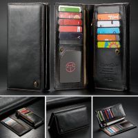 ✸℗▪ CaseMe Universal Leather Wallet Case For iPhone XR XS Max X 8 7 6S 5 SE For Samsung Note 9 8 S9 Card Zipper Wallet Phone Bag