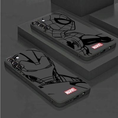 ✹♦✻ Silicone Phone Case for Samsung Galaxy S23 S22 Ultra 5G S9 S20 FE S21 Plus S10e S10 Silicon Marvel Spierman Ironman