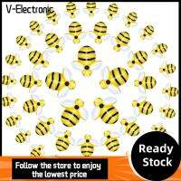 V-ELECTRONIC เรซิน ผึ้งตัวเล็กๆ สีเหลืองทาเล็บ ใหญ่มากๆ การตกแต่งผึ้ง เสื้อผ้าเย็บปัก กลางกลางกลาง ของตกแต่งงานปาร์ตี้
