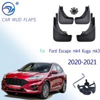 ★☬แผ่นกันโคลนสำหรับหลบหนี Mk4 Kuga Mk3 2020 2021แผ่นบังโคลนรถที่ป้องกันด้านหน้าด้านหลังแบบแผ่นบังโคลนจำนวน4ชิ้น