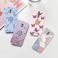 【cold noodles】 ที่วางแหวนแม่เหล็กเคสโทรศัพท์สำหรับ Huawei Mate 20 Lite Pro ซิลิโคนอ่อนนุ่มฝาครอบกันชนสำหรับ Huawei Mate20Lite ดอกไม้น่ารัก Fundas