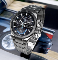 นาฬิกา Casio Edifice รุ่น EQS-920DB-1B นาฬิกาผู้ชาย สายแสตนเลส หน้าปัดสีน้ำเงิน ใช้พลังงานแสงอาทิตย์ - มั่นใจ ของแท่้ 100% ป