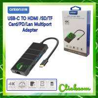 ONTEN Type-C to HDTV+2 USB 3.0+SD/TF+Gigabyte LAN+PD Charging OTN-9179