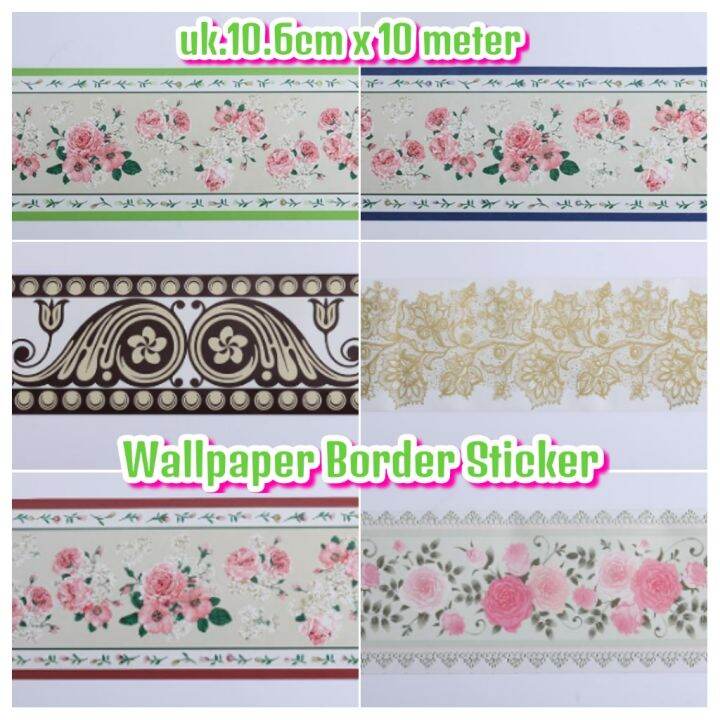 Wallpaper Border Sticker 10,6cm x 10M Border List Lazada Indonesia