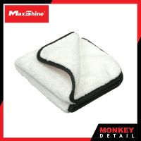 ผ้าไมโครไฟเบอร์ลงแว็กซ์ ทำความสะอาดภายใน ขนาด 40x40 CM. - Maxshine 800GSM Coral Velvet Edge Microfiber Towel