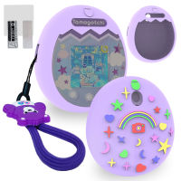 Silicone Cover Case and Screen Protector and Bear lanyard for Tamagotchi Pix Purple Pink Blue Green（Only Cover）