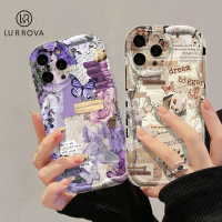 เคส VIVO Y27 Y36 Y35 Y22 T1 Y02 5กรัม Y21 Y33T Y21T T1X Y12S Y16 Y21S Y15S Y01 Y11 Y51 Y12 Y20 Y30 Y12A Y20S Y21A Y22S เคสโทรศัพท์สีม่วง Y1S ผีเสื้อซิลิโคนวินเทจสีม่วง