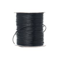 10M/11Yards 1.5Mm Korea Wax Poliester Kabel Hitam Kulit Imitasi Wax Benang Dikepang Tali untuk Membuat Perhiasan Aksesori