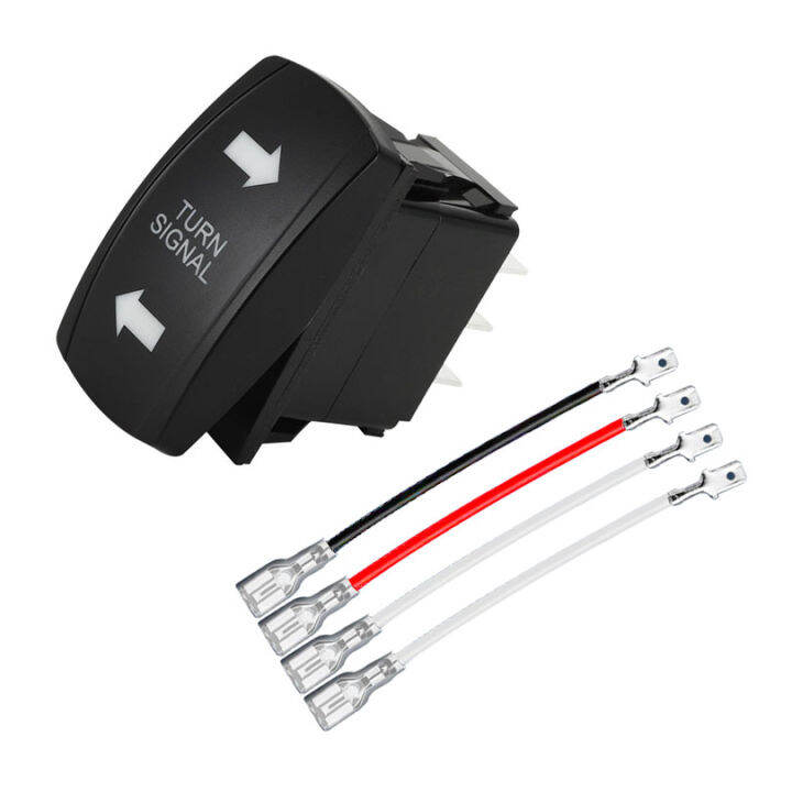 Blue LED 7 Pin 12V 20A 3 Way ONOffON Rocker Toggle Switch Turn Signal
