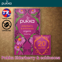 Pukka Elderberry &amp; Echinacea 20 Tea Bags  ชาผลไม้ เอลเดอร์เบอร์รี ผสมโคนฟลาวเวอร์   ปุกก้า  20ซอง