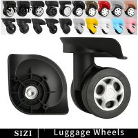 1 Pair Black DIY Plastic Swivel Luggage Suitcase Wheel 96x93x48mm