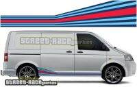 For x2 VW Volkswagen Transporter Martini sides 004 racing stripe stickers graphics