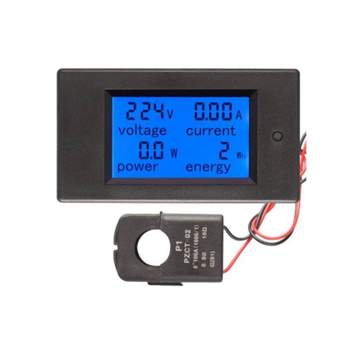 AC Single Phase Digital Wattmeter Power Energy Meter 220V 100A Kwh